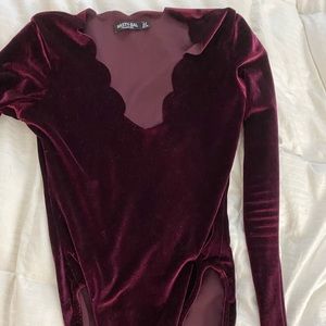 Nasty gal velvet bodysuit